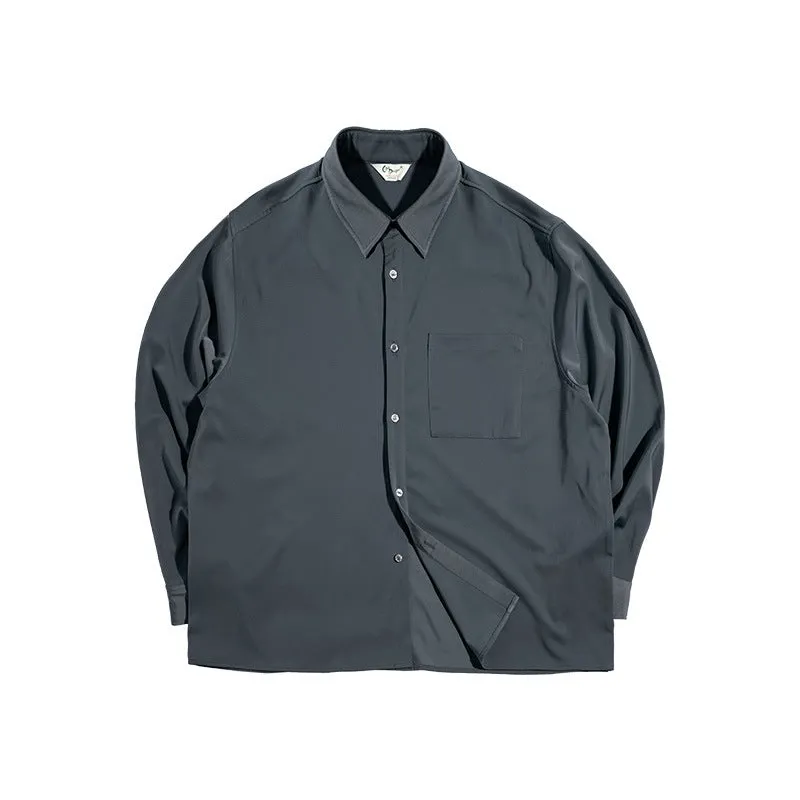 Retro Soft Texture Emulation Silk Shirt