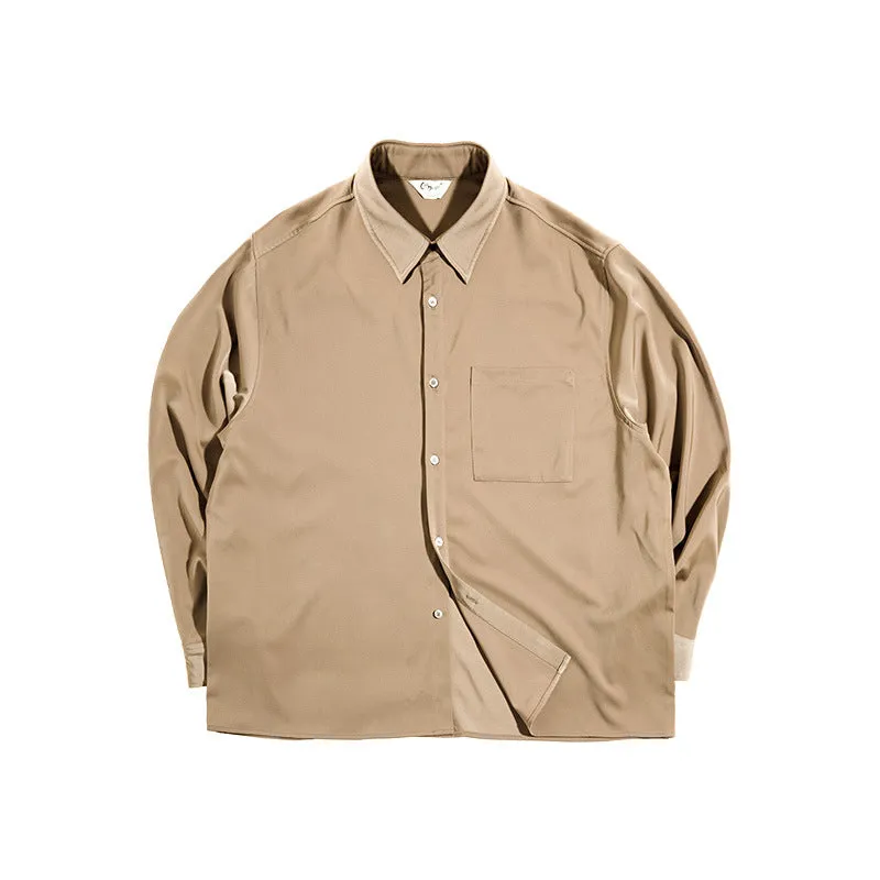 Retro Soft Texture Emulation Silk Shirt