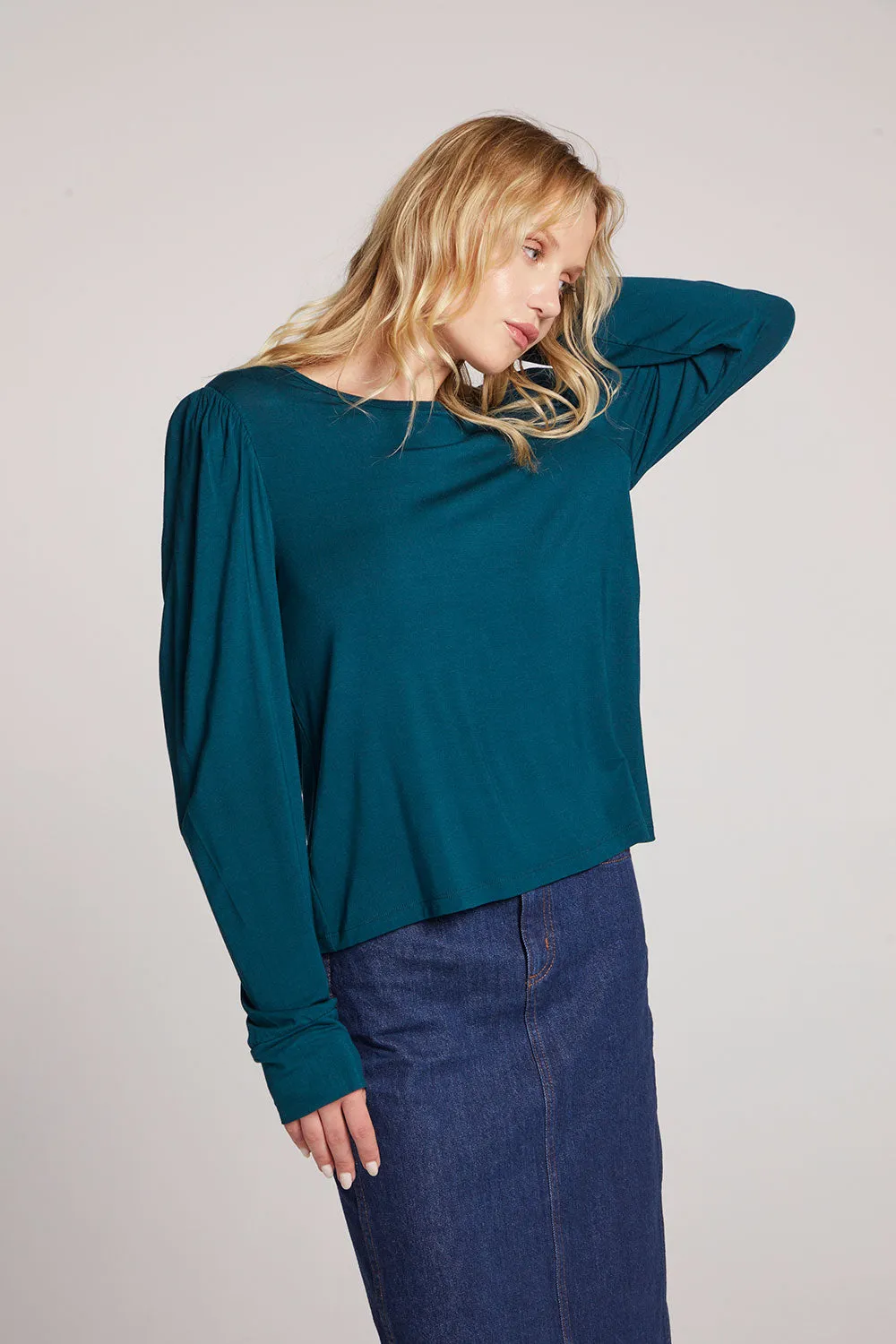 Shirley Dark Sea Long Sleeve
