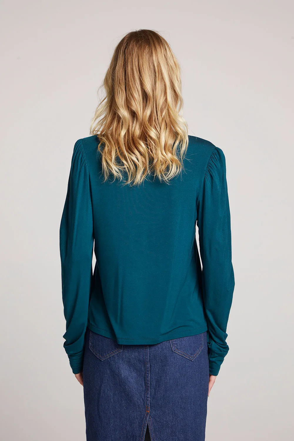 Shirley Dark Sea Long Sleeve