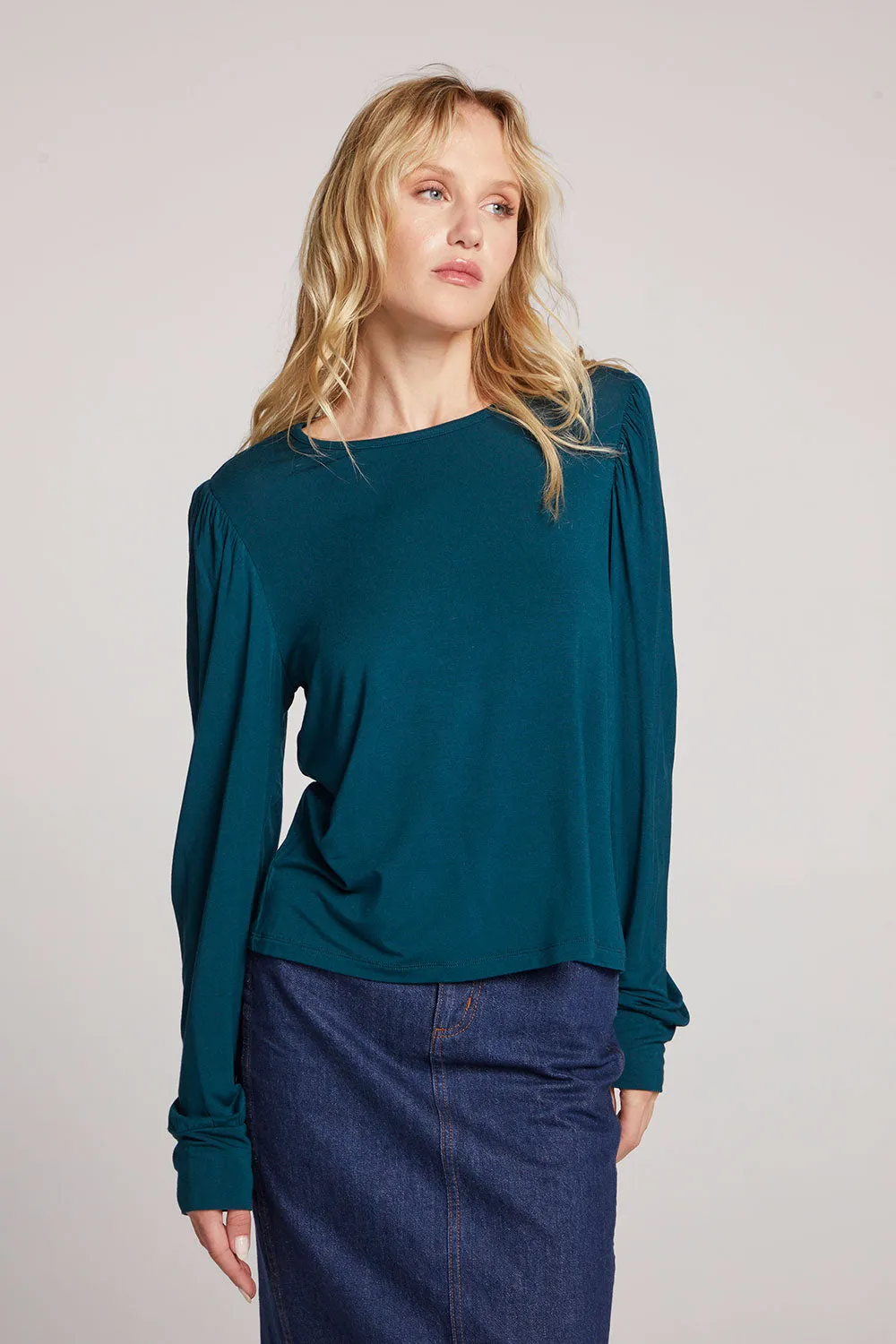 Shirley Dark Sea Long Sleeve