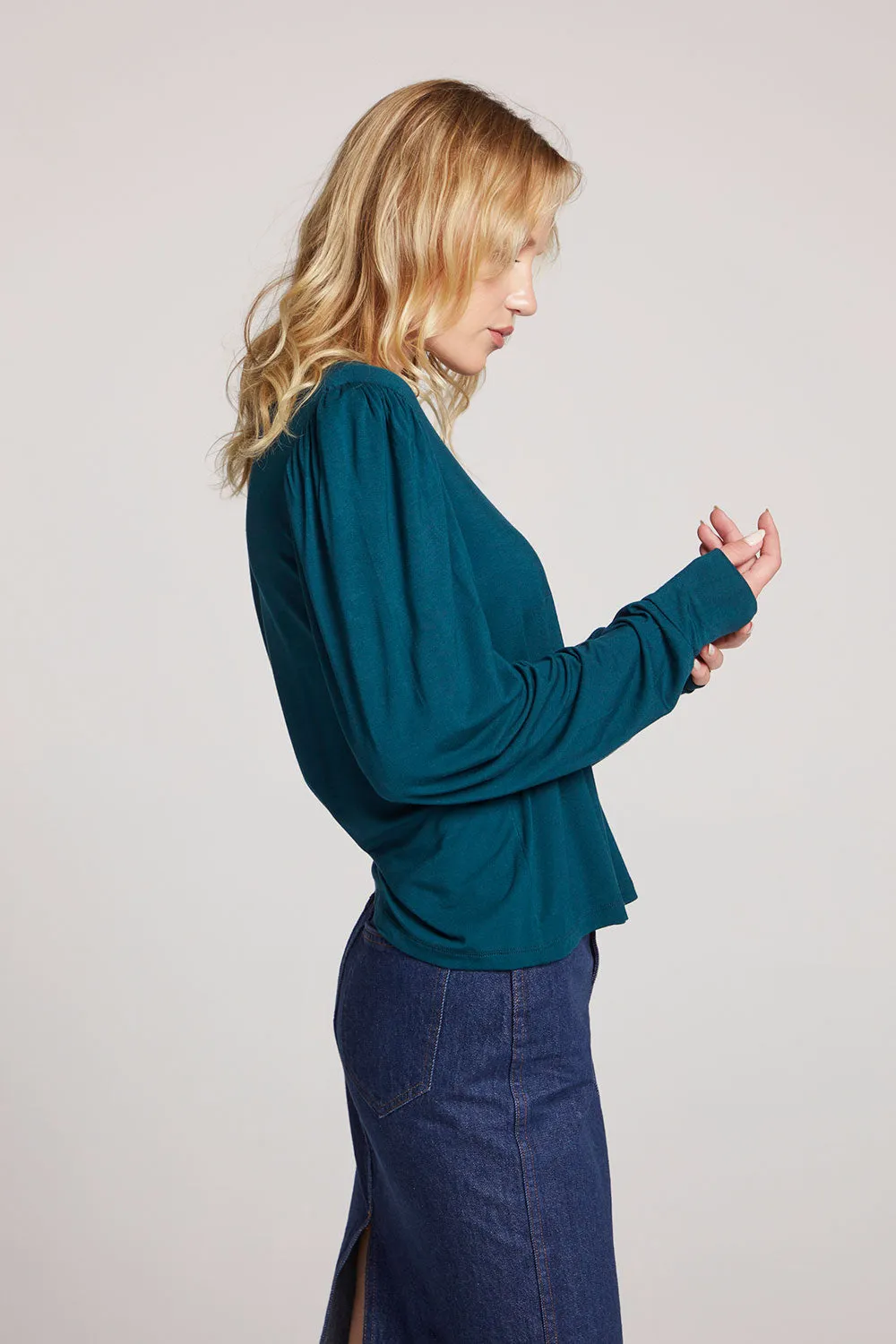 Shirley Dark Sea Long Sleeve