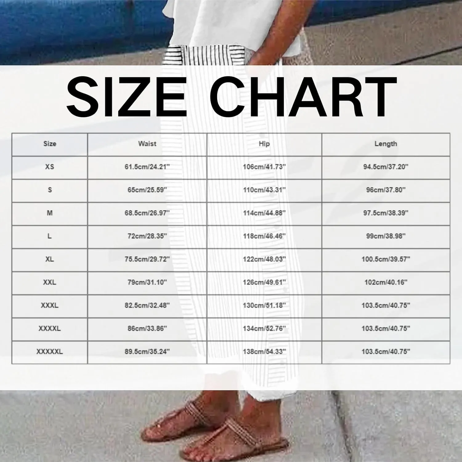 Striped Linen Pants for Women Cotton Casual Wide Leg Drawstring Elastic Waist Loose Fit Summer 2025 Straight Trousers