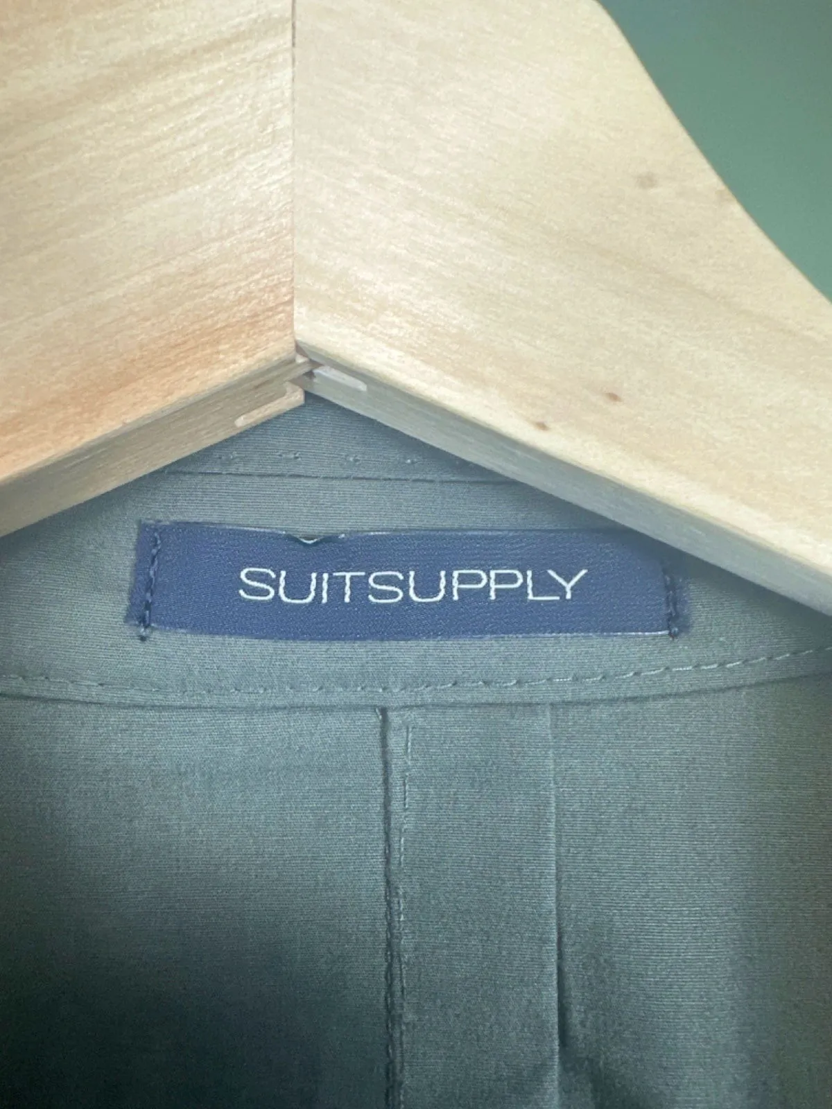 Suitsupply Mid Green Lazio Stretch Cotton  Blazer UK 42L