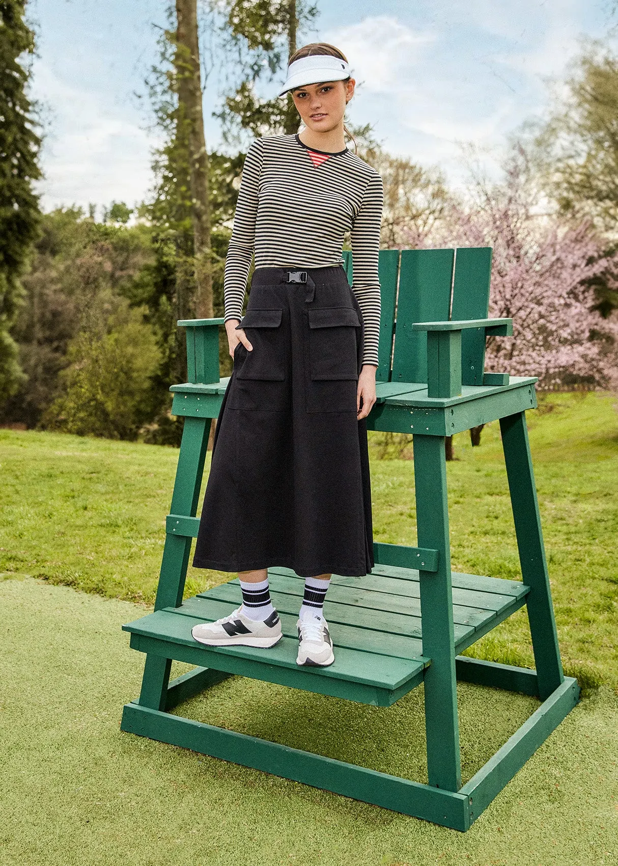 Timeless Cargo Pocket Midi Skirt