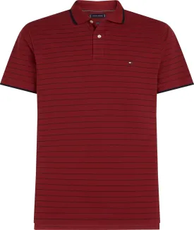 Tommy Hilfiger Men's Short Sleeve Casual Polo Shirts in Regular Fit with Stripe Designs