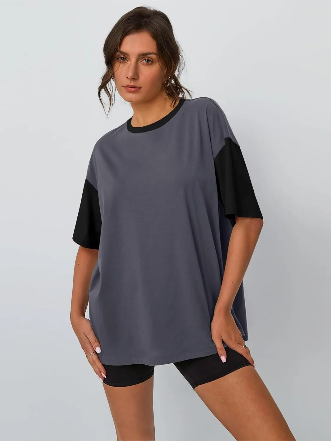 Trendy Queen Oversized T-Shirts for Women Summer Workout Loost Fit Short Sleeve Tops Casual Y2K 2025 Fashion Basic Tees