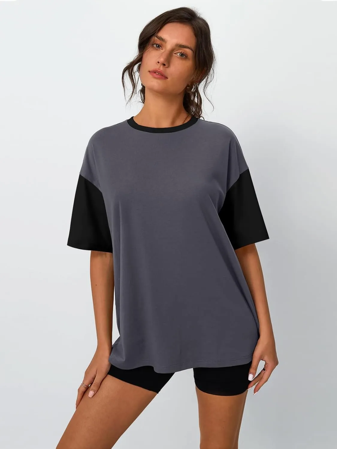 Trendy Queen Oversized T-Shirts for Women Summer Workout Loost Fit Short Sleeve Tops Casual Y2K 2025 Fashion Basic Tees