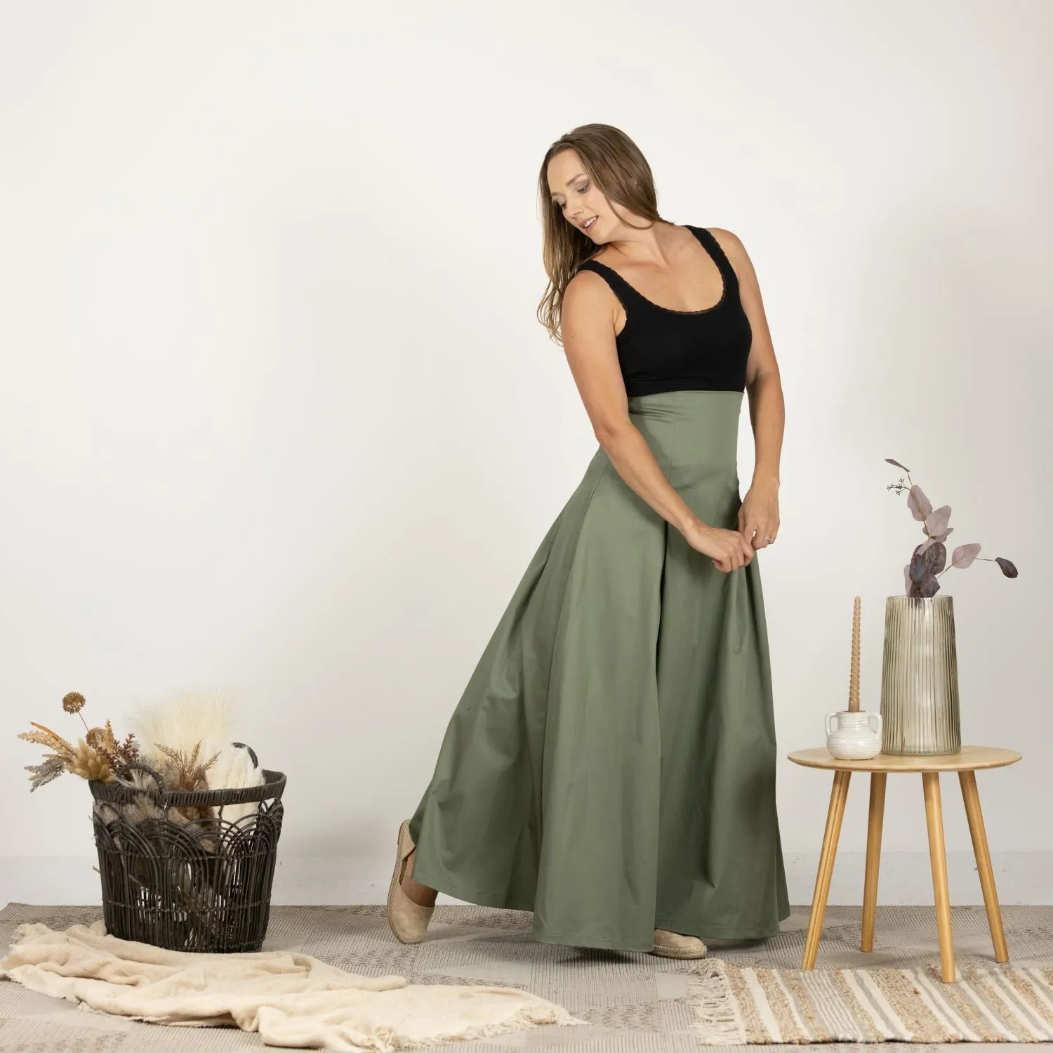 Ultra High-Waist Cotton Skirt