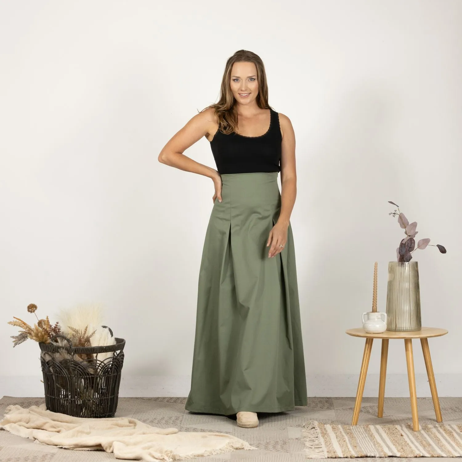 Ultra High-Waist Cotton Skirt
