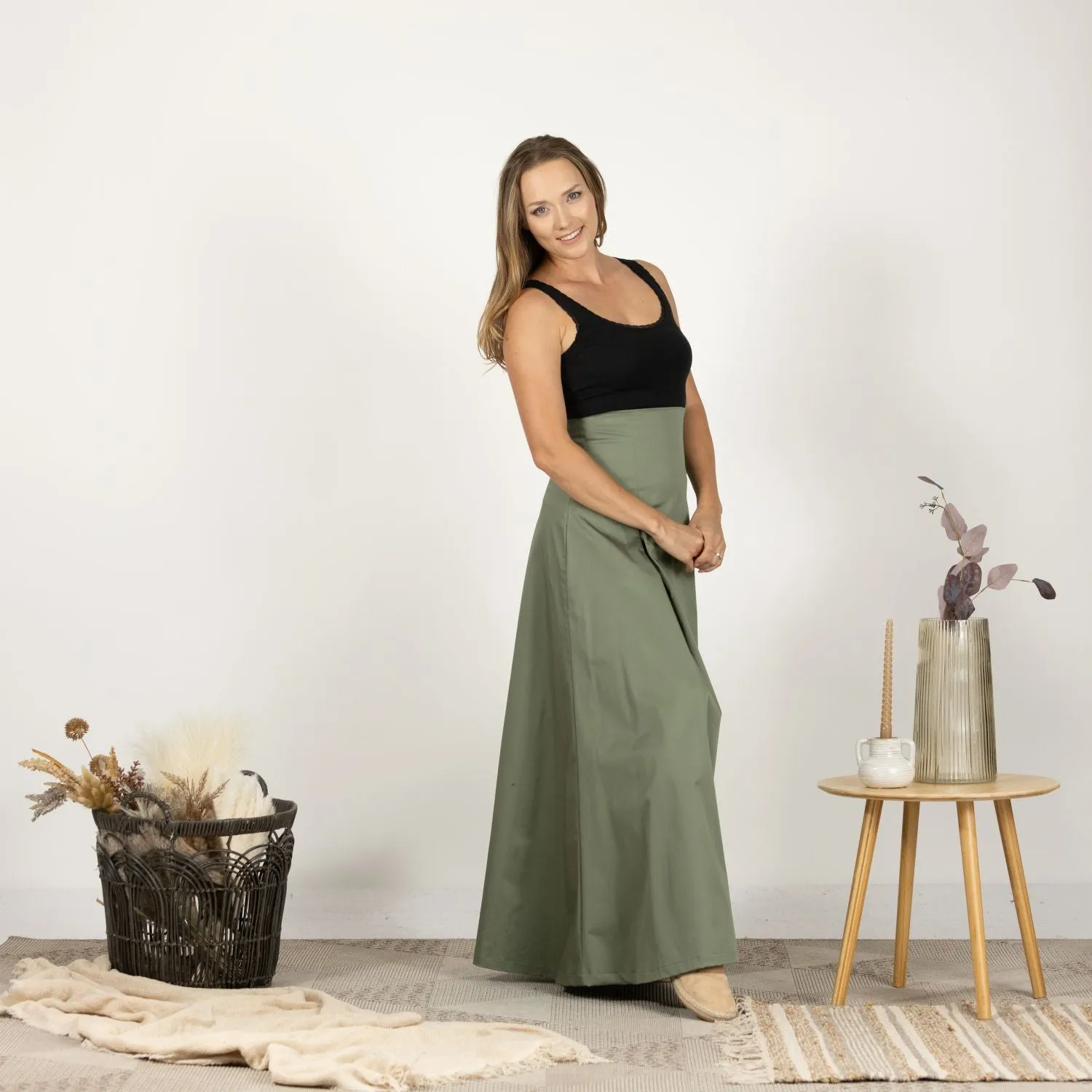 Ultra High-Waist Cotton Skirt