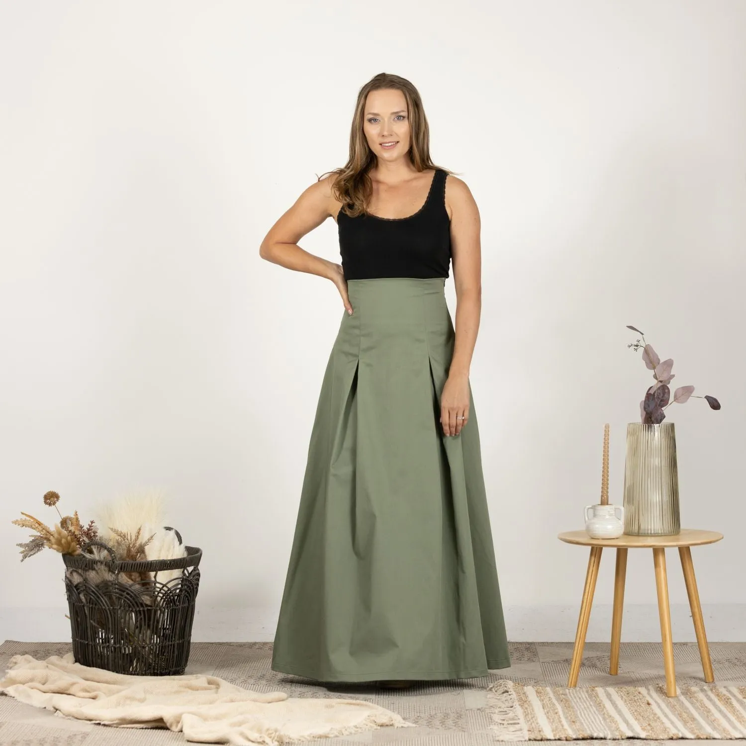 Ultra High-Waist Cotton Skirt