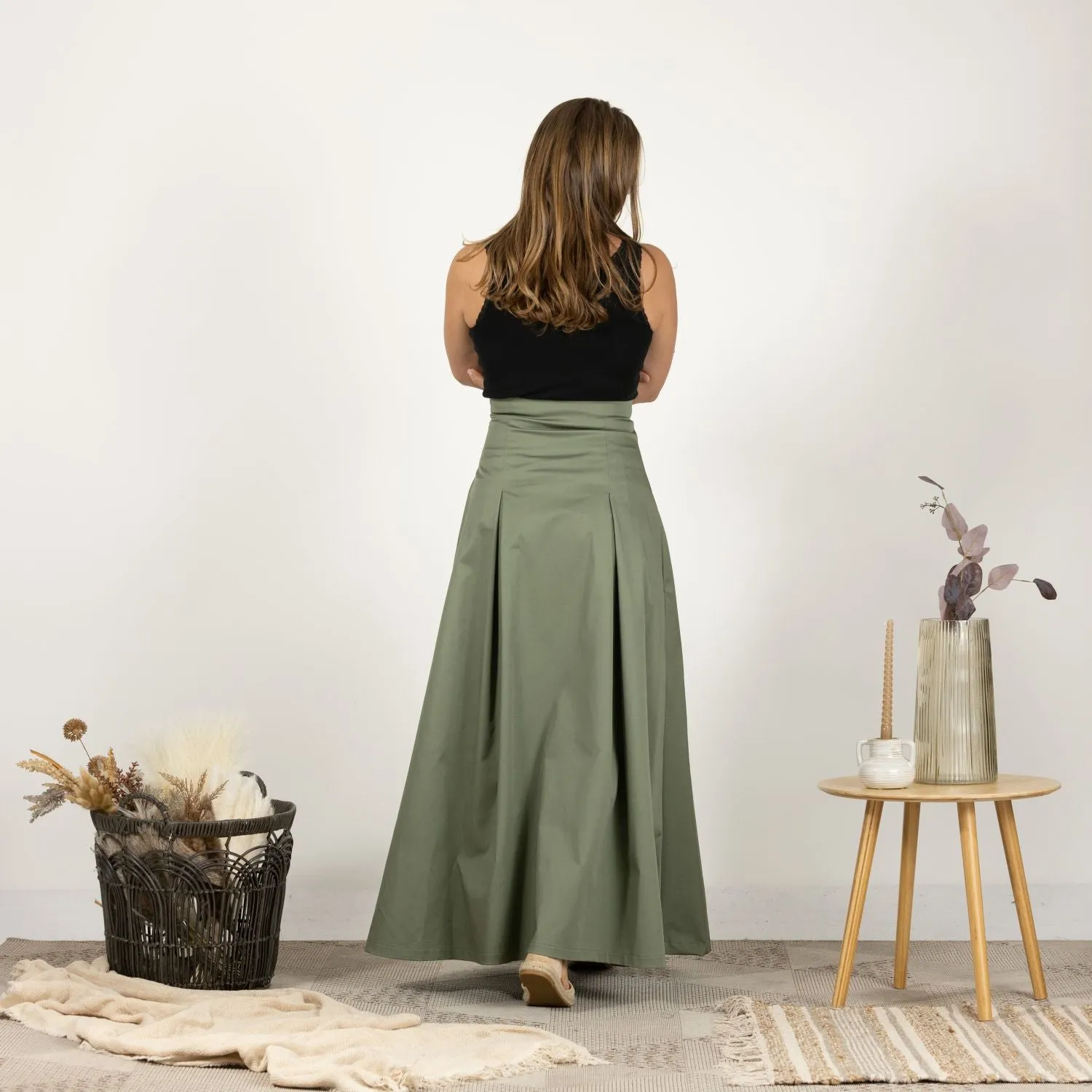 Ultra High-Waist Cotton Skirt