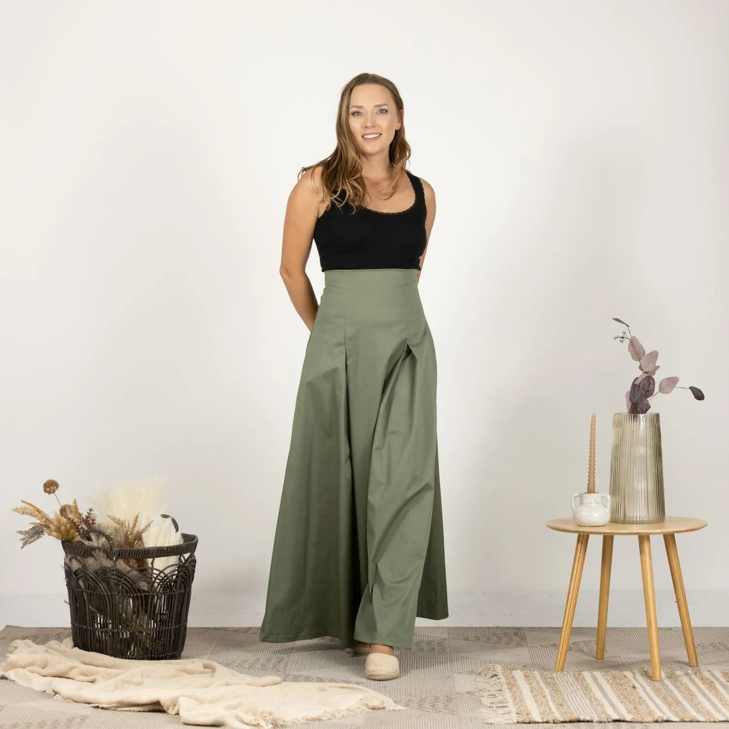 Ultra High-Waist Cotton Skirt