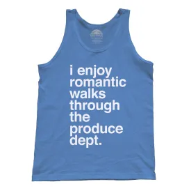 Unisex I Enjoy Romantic Walks Through the Produce Department Tank Top - Foodie Vegan Vegetarian