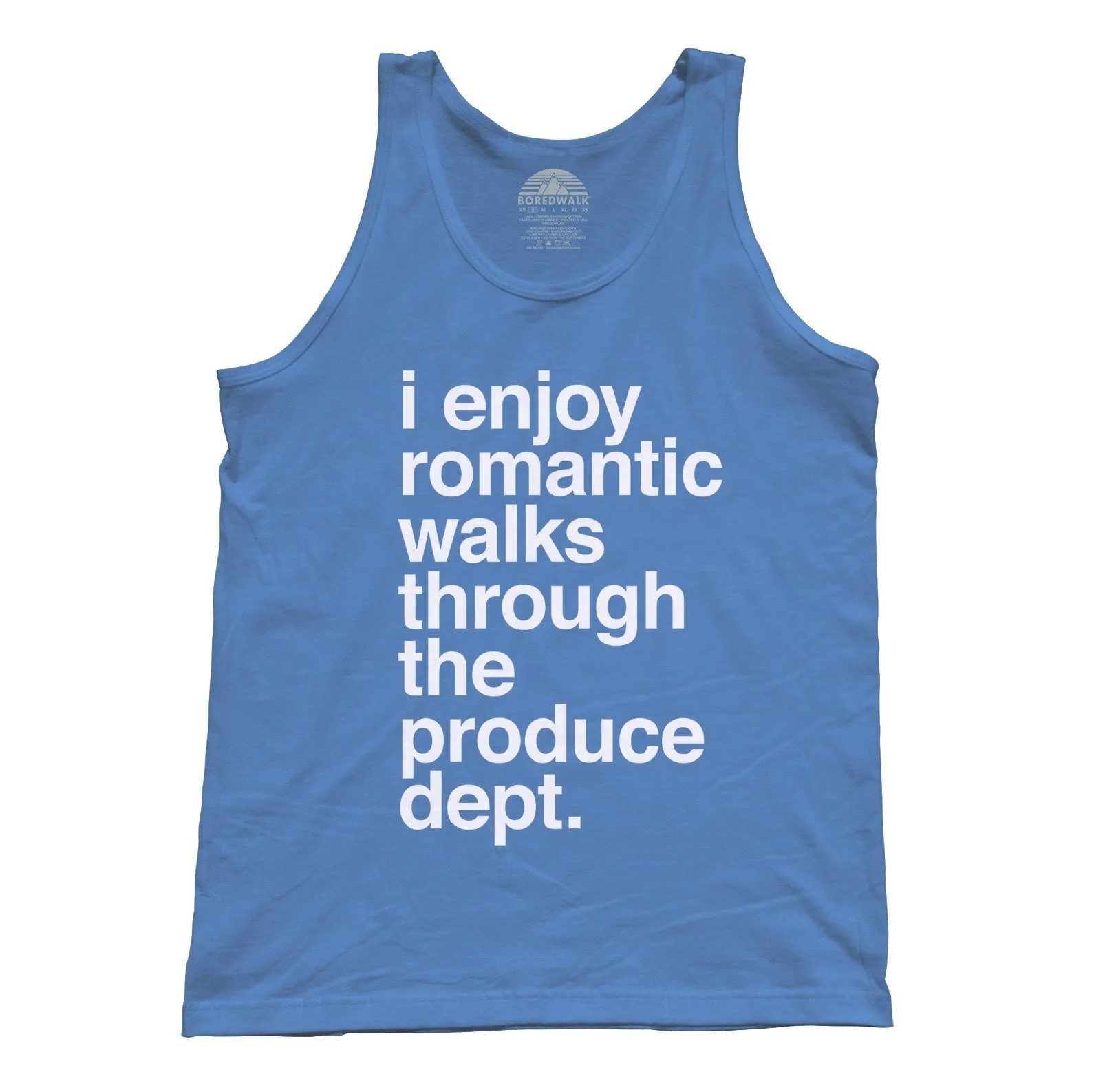 Unisex I Enjoy Romantic Walks Through the Produce Department Tank Top - Foodie Vegan Vegetarian