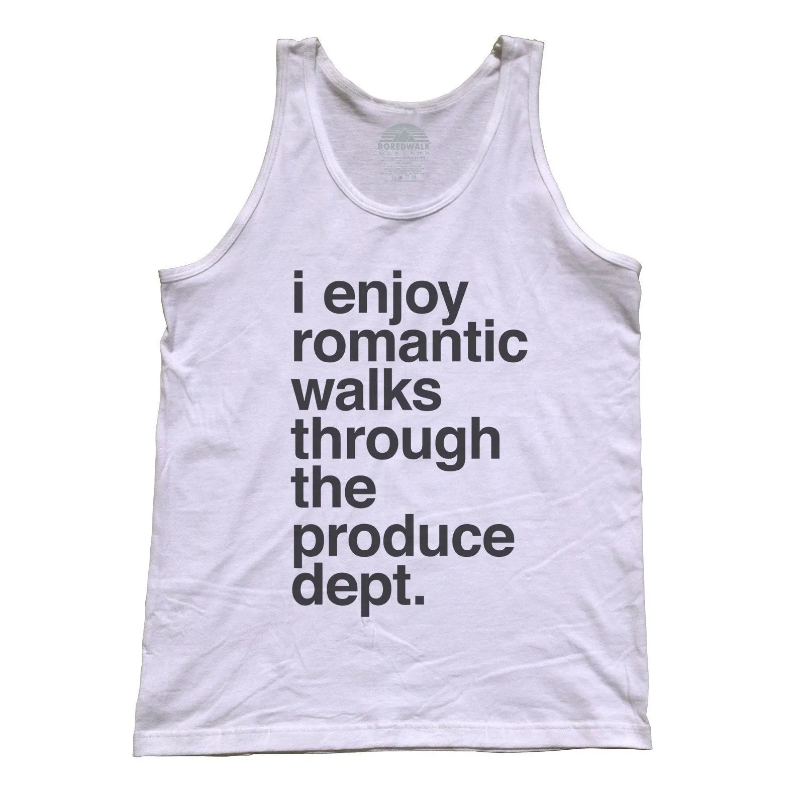 Unisex I Enjoy Romantic Walks Through the Produce Department Tank Top - Foodie Vegan Vegetarian