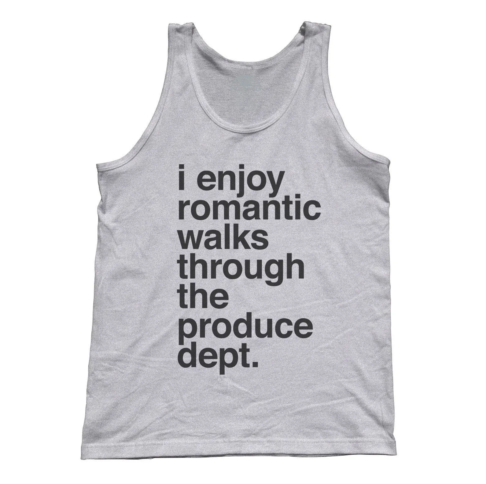 Unisex I Enjoy Romantic Walks Through the Produce Department Tank Top - Foodie Vegan Vegetarian