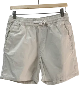 Weekday White Regular Oxford Shorts UK S