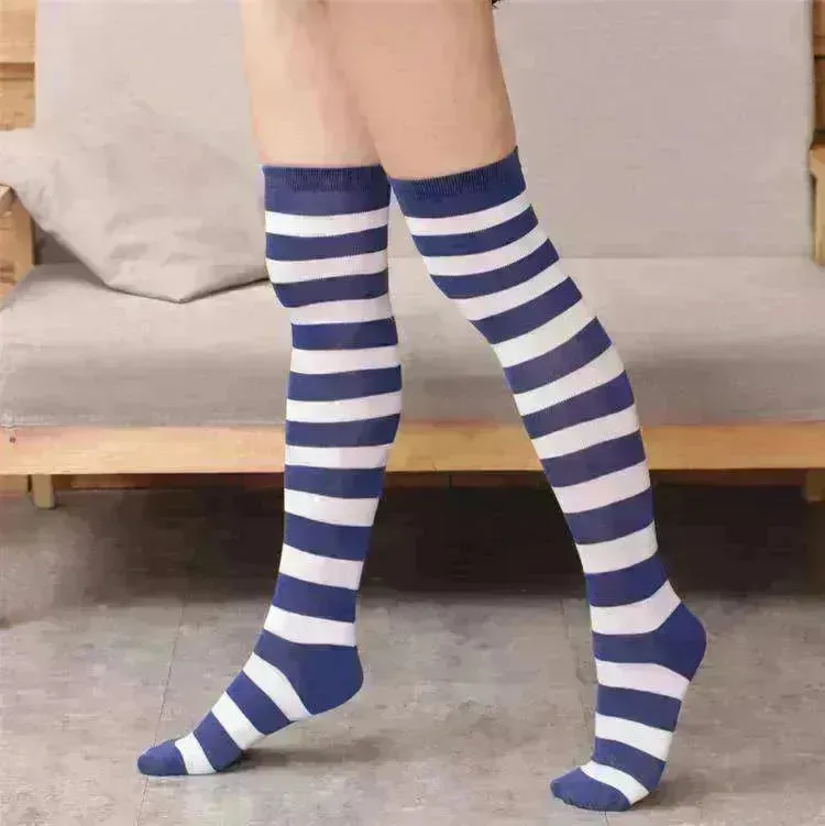 Wild striped long tube bottoming socks