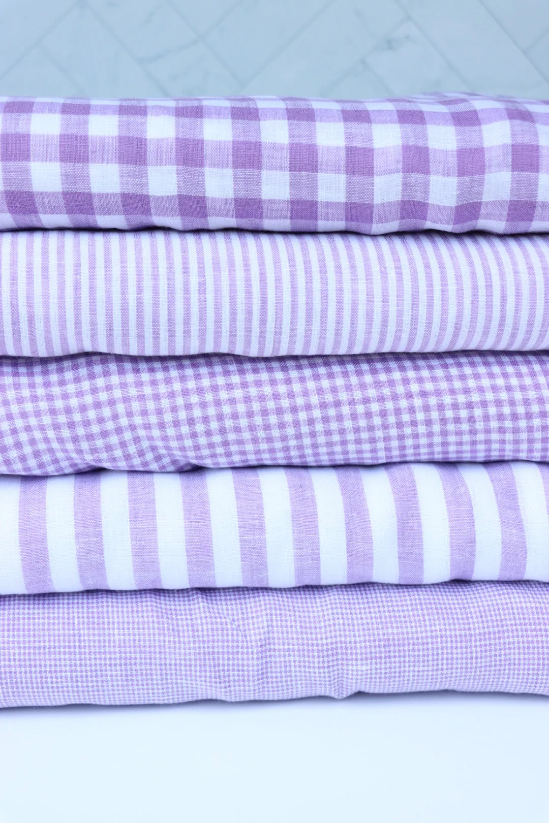 Wisteria Medium Check | Limerick Linen Yarn Dyed | Robert Kaufman