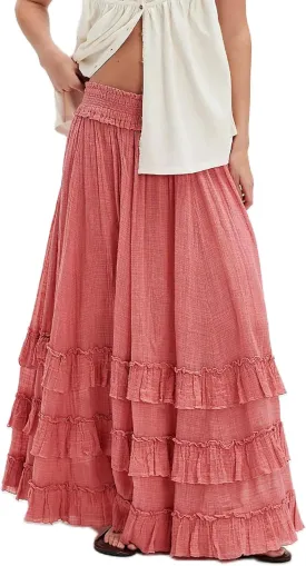 Women Asymmetrical Lace Patchwork Maxi Skirts See Through Ruffle Layered Long Skirt Boho Sheer Flowy Beach Midi Skirts