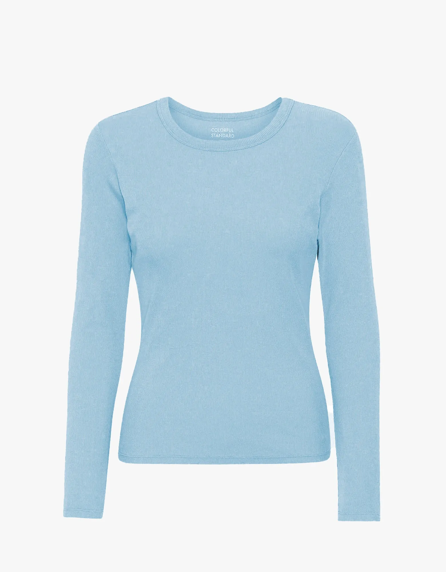 Women Organic Rib LS T-Shirt - Seaside Blue