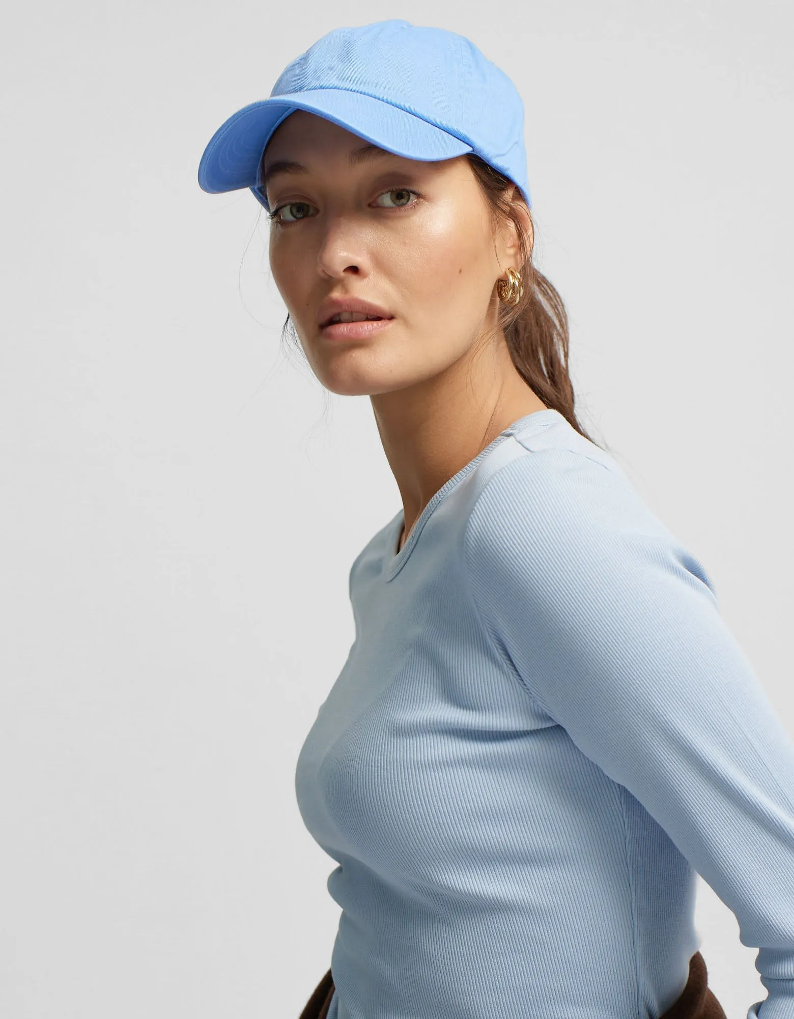 Women Organic Rib LS T-Shirt - Snow Melange