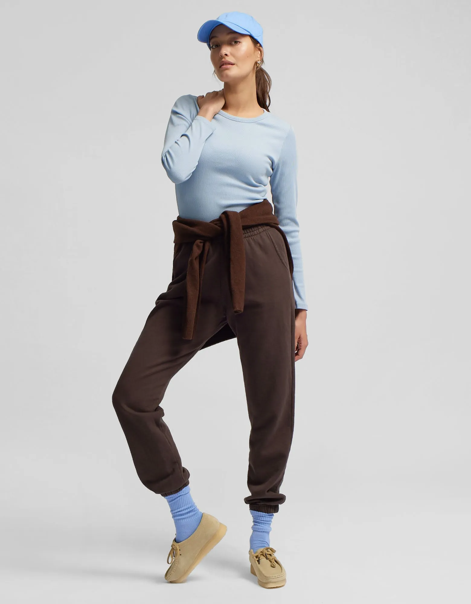 Women Organic Rib LS T-Shirt - Snow Melange