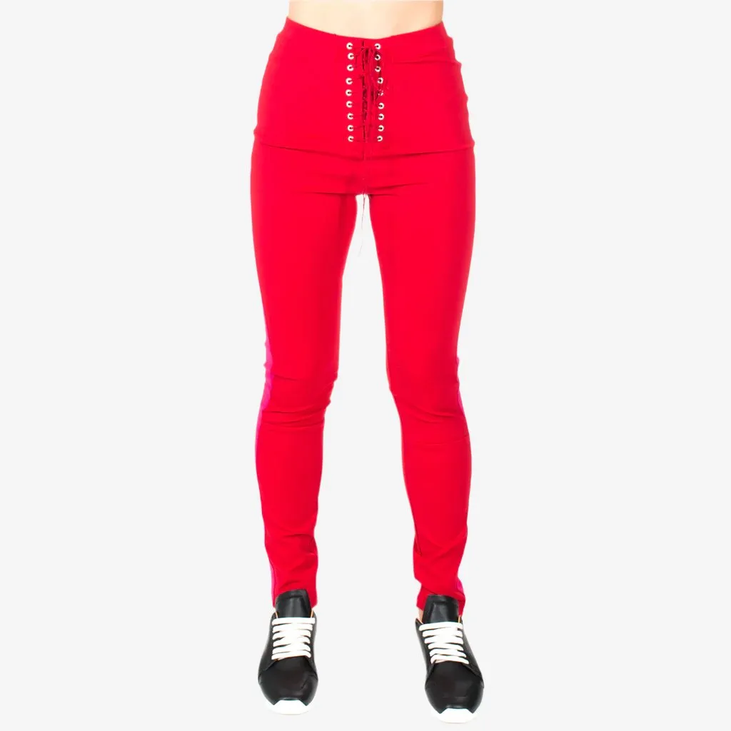 Womens Lace Up Skinny Track Pants