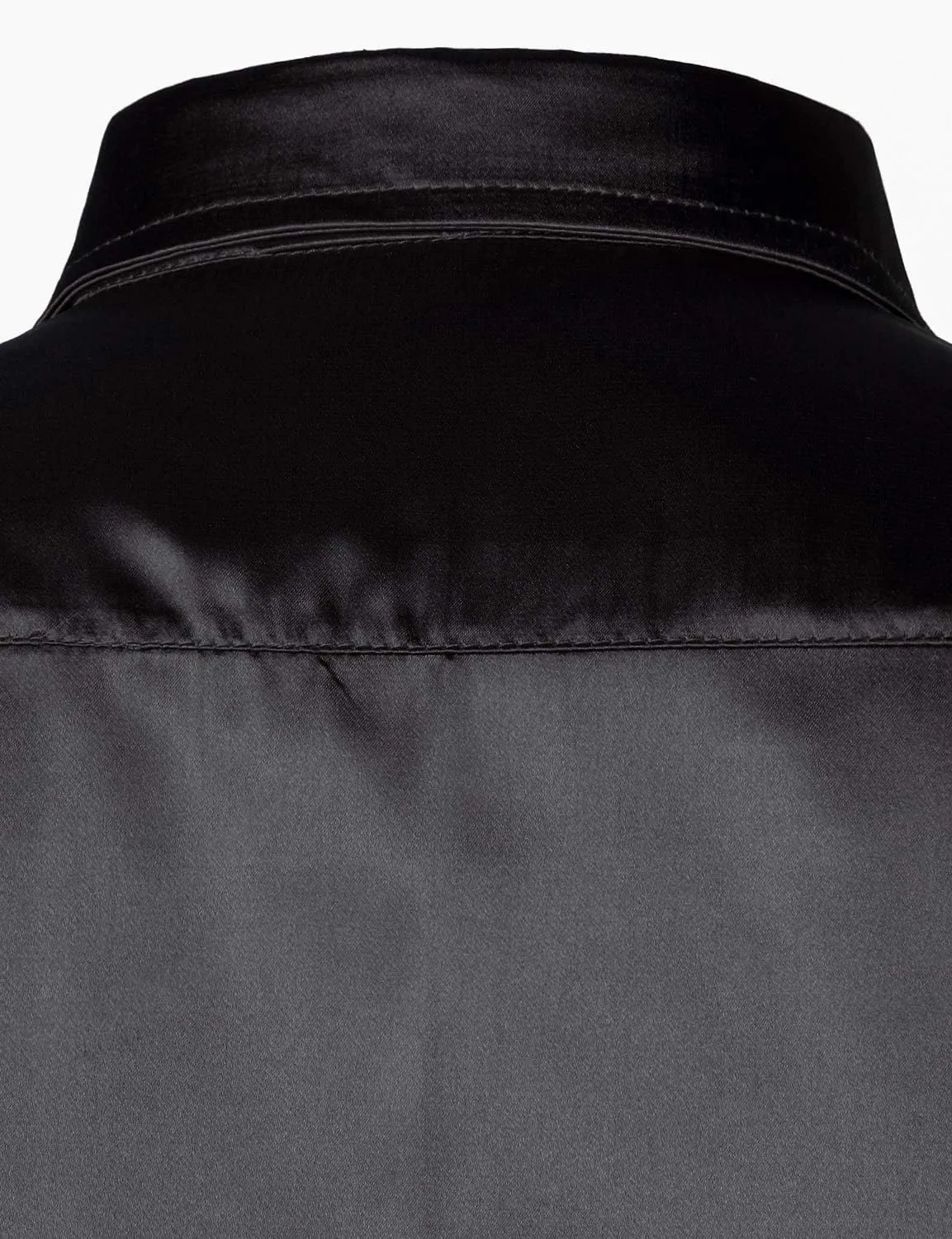ZEROYAA Men's Luxury Shiny Silk Like Satin Button Up Dress Shirts