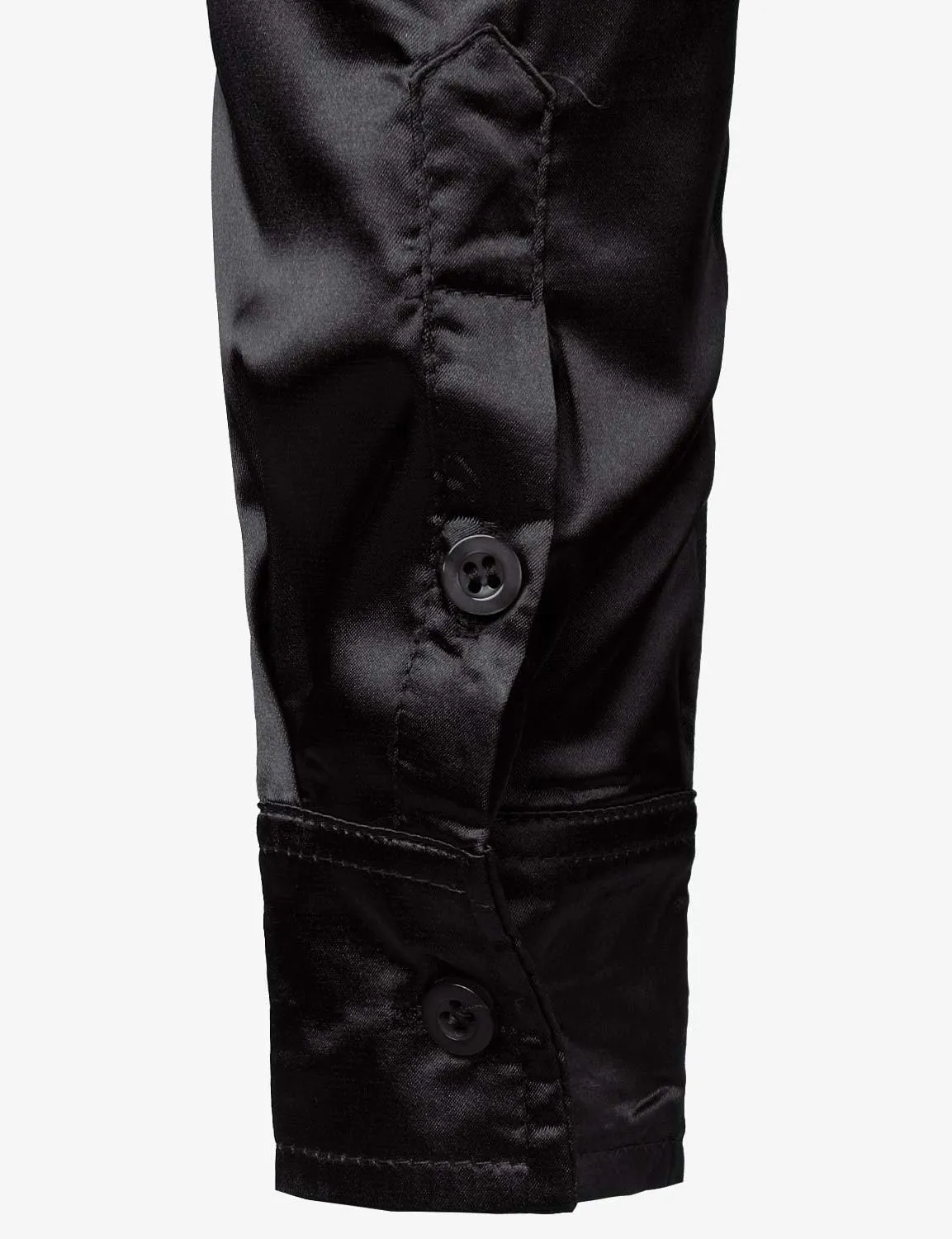 ZEROYAA Men's Luxury Shiny Silk Like Satin Button Up Dress Shirts